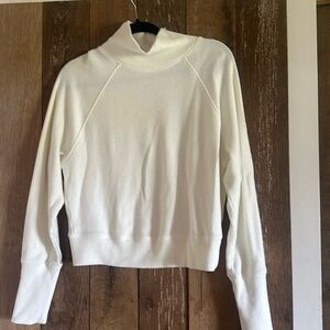 New ALO Waffle Weekend Escape Mock Neck Long Sleeve